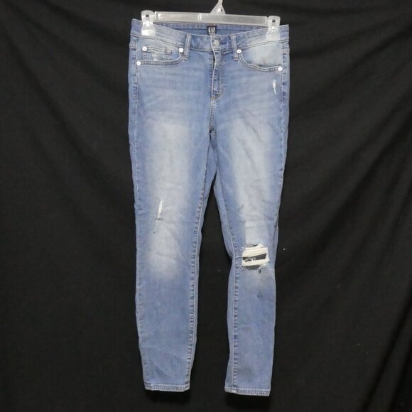 GAP DENIM | 30 regular | Medium Destroy | Faded Blue Distressed Denim - Picture 1 of 16
